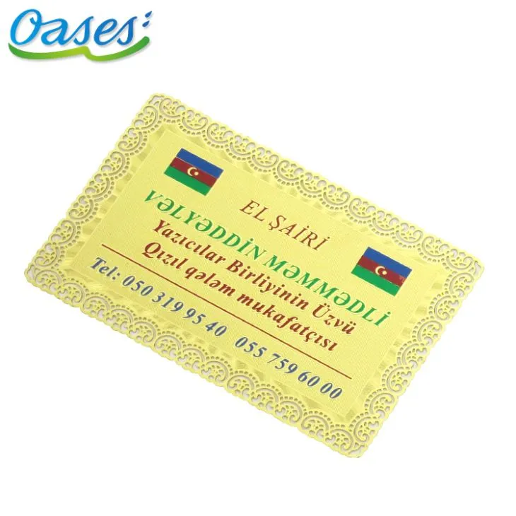 Custom Brass Material Antique Copper/brass Brushed Metal Name Cards